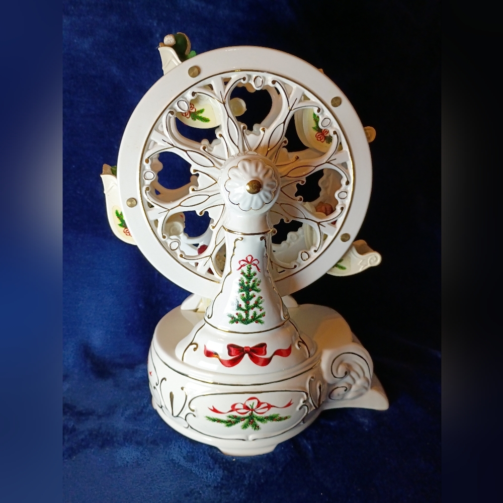 Vintage Avon Porcelain Holiday Classic Musical Ferris Wheel